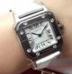 2017 Copy Cartier Santos Watch Diamond Bezel Black Leather  (3)_th.jpg